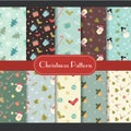 set of christmas pattern icons. Vector illustration decorative design Royalty Free Stock Photo