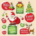 Set of Christmas price tags