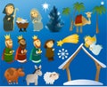 Set of Christmas scene elements Royalty Free Stock Photo