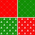 Set of Christmas seamless ornaments. Royalty Free Stock Photo