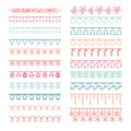 Set of 2016 Christmas season hand drawn vector