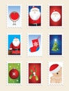 Set of christmas stamps