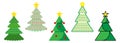 Set of Christmas tree clip art Royalty Free Stock Photo