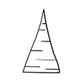 Set of christmas tree doodle illustration Hand drawn Sketch line vector Royalty Free Stock Photo