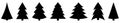 Set of christmas tree icons Royalty Free Stock Photo