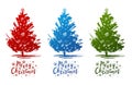 Set of Christmas trees sketches Royalty Free Stock Photo