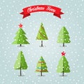 Set of Christmas tress