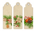 Vector Christmas Bookmark Royalty Free Stock Photo