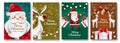 Set of Christmas vertical cards