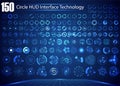 Set of Circle Abstract Digital Technology UI Futuristic HUD Virtual Interface Elements Sci- Fi Modern User For Graphic Motion, Th