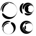 Set of 3 circle blobs, liquird like shapes, splatter, fluid dynamics