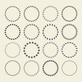 Set of circle border decorative symbol patterns and design elements Royalty Free Stock Photo