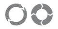 Set of circle circular rotating design elements