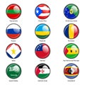 Set circle icon Flags of world sovereign states Royalty Free Stock Photo