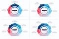 Set of circle infographic design templates. 3 4 5 6 options. Vector illustration Royalty Free Stock Photo