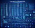 Set of Circle, Loading Bar, HUD Abstract Digital Technology UI F