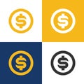 Set of circle money icons, vector illustration design Royalty Free Stock Photo