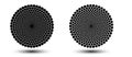 Set of circles from hexagons as background or icon. halftone effect design