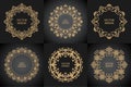 Set of circular baroque patterns