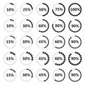Set of circular load bar, vector illustration.