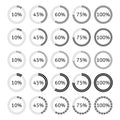 Set of circular load bar, vector illustration.