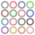 Set of circular patterns in celtic knotting style Royalty Free Stock Photo