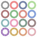 Set of circular patterns in celtic knotting style Royalty Free Stock Photo