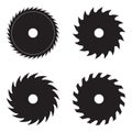 Set of circular saw blades. Royalty Free Stock Photo