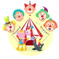 Set circus animal