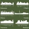 Set of 6 Cities of Canada (Ottawa, Montreal, Toronto, Calgary, Vancouver, Edmonton)