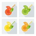 Set citrus drinks