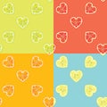 Set of citrus seamless pattern.Fruit background Royalty Free Stock Photo