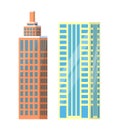 Set of City Buildings Icons Vector Illustration Royalty Free Stock Photo