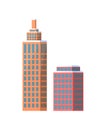 Set of City Buildings Icons Vector Illustration Royalty Free Stock Photo