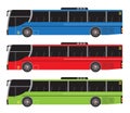 Set of City Bus isolated