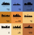 Set of 9 City (Johannesburg, Lima, Buenos Aires, Dubai, Manila, Mexico City, Shanghai, Shenzen, Singapore)v