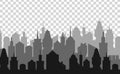 Set of cityscape background. Vector illustration Royalty Free Stock Photo