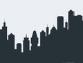 Set of cityscape background. Vector illustration Royalty Free Stock Photo