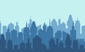 Set of cityscape background. Vector illustration Royalty Free Stock Photo