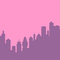 Set of cityscape background. Vector illustration Royalty Free Stock Photo