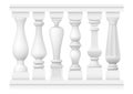Set of classic balusters Royalty Free Stock Photo