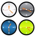 Set classic clock on vector Royalty Free Stock Photo