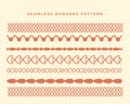 set of classic lace pattern background in handmade style Royalty Free Stock Photo