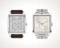 Set of classic and modern mens watches