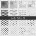 Set of Classic simple Seamless Geometric Patterns