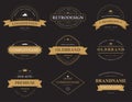 Set of classic vintage banners or labels