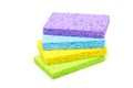 Set of clean cleaning sponges