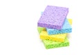 Set of clean cleaning sponges