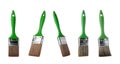 Set of clean paint brushes