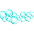 Set of clean water, soap, gas or air bubbles. Banner, poster or any design element. Realistic vector illustration. Soap Royalty Free Stock Photo